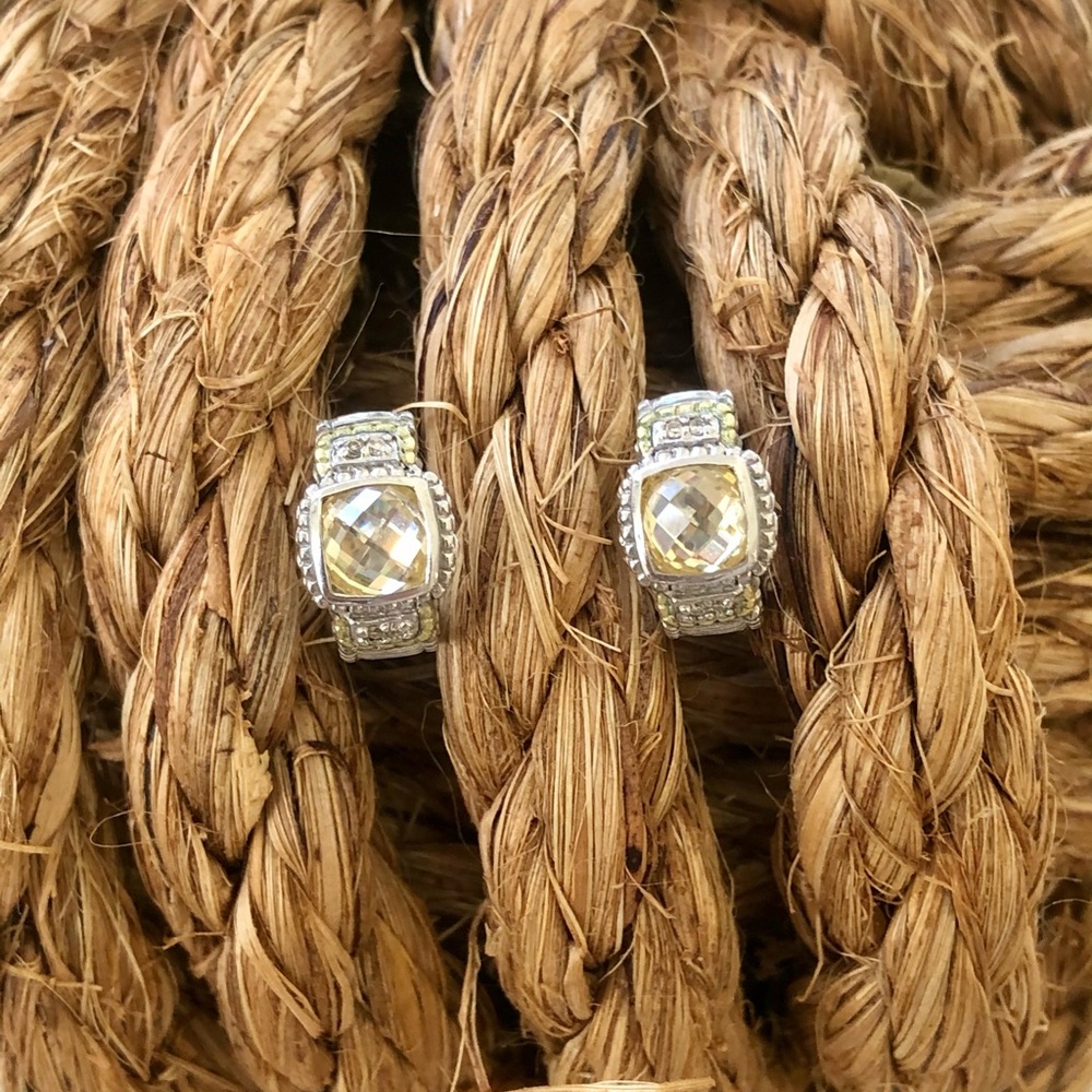 Judith Ripka Huggie Earrings
